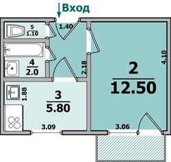 Планировки: 1-Комнатные, 9-ти этажные дома (малогабаритные)
