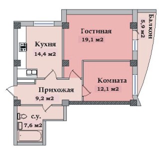 Планировки: 2-Комнатные, Жилой комплекс пр. Героев Сталинграда
