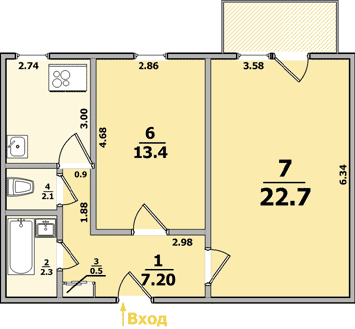 Планировки: 2-Комнатные, 5-ти этажные дома (пр. Розы Люксембург)
