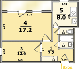 Планировки: 2-Комнатные, 9-ти этажные дома (улучшенный проект)
