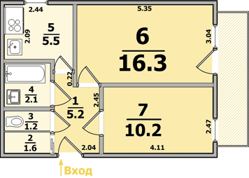 Планировки: 2-Комнатные, 9-ти этажные дома (кирпичные, большой балкон)
