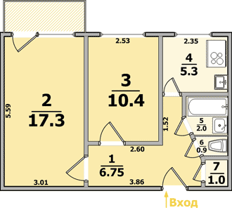 Планировки: 2-Комнатные, 9-ти этажные дома (кирпичные простройки 60-х)
