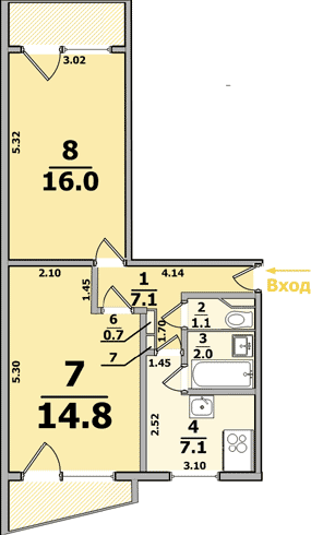 Планировки: 2-Комнатные, 9-12-ти этажные дома (чешской планировки, две лоджии)
