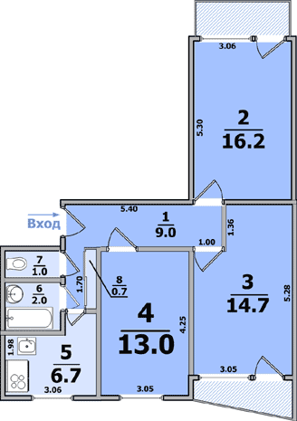 Планировки: 3-Комнатные, 9,12-ти этажные дома (чешской планировки)
