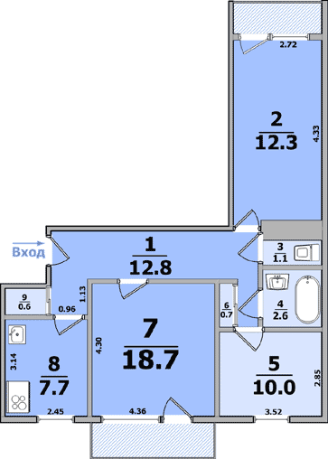 Планировки: 3-Комнатные, 9-ти этажные (кирпичные)
