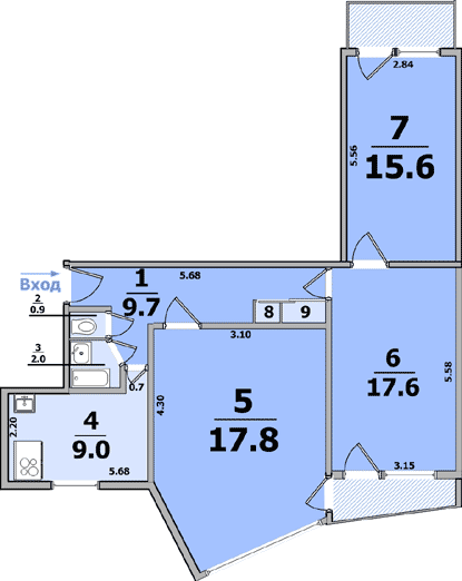 Планировки: 3-Комнатные, 9-ти этажные (кирпичные; 2 балкона, потолок 2.52м; ул.Свердлова 155, пр. Ленина)
